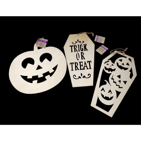 Crafter's Square Other - Crafter's Square Halloween Decor Wall Lightweight Pressed Wood Paintable New